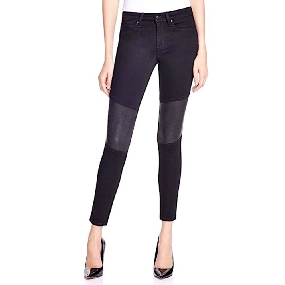 JOE’S JEANS Flawless Phoenix Ankle Skinny Leather Patch Regan Jeans - Size 26